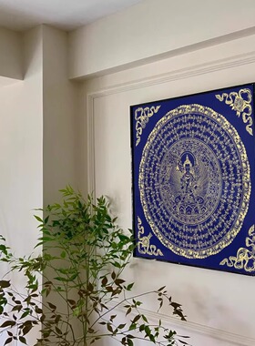 虚空藏画像唐卡手绘diy非遗手工涂色填色成人解压数字油画
