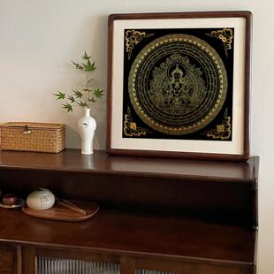 观音画像非遗手工唐卡手绘diy材料西藏成人画画填色diy涂色