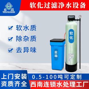 1吨软化水处理设备井水地下水过滤器除泥沙水垢铁锰硬水软化器