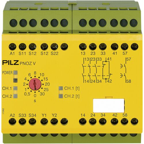 PILZ皮尔兹安全继电器774790PNOZV30s24VDC3n/o1n/c1n/ot