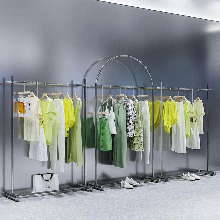 服装店架落地式不锈钢展示架货架衣服架子服饰男女装陈列架中岛