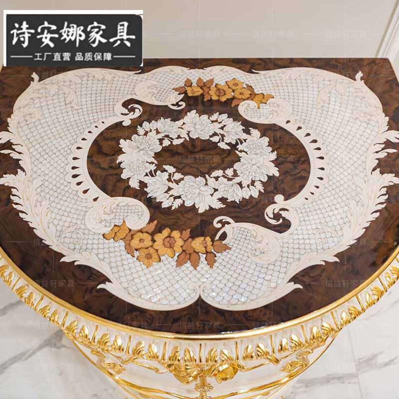 欧式实木床头柜法式奢华雕花卧室边柜储物柜意大利大户型家具