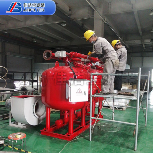 国产PLC控制柜4罐并联浅层砂过滤器大流量140t/h无需维护DN80