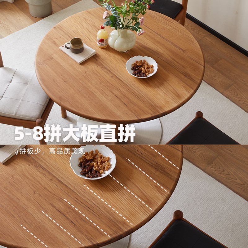 一堆木头中古风缅k甸柚木家用圆桌日式小户型圆形餐桌阳台休闲桌