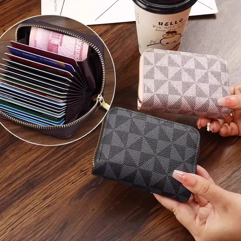 风琴卡包女防消磁多卡位大容量精致银行卡套超薄小卡包证件拉链包,收纳整理,卡包/证件包,淘宝优惠券,粉丝福利购,淘宝优惠卷