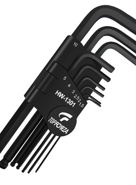 拓伏锐（TOPFORZA）HW-1301内六角扳手套装长波球头9支组1.5-10m