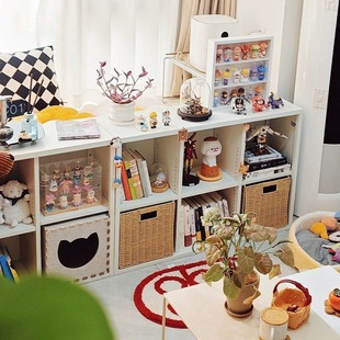 2026钢制书架家用格子柜铁艺八格柜儿童玩具方格子幼儿园卡莱克格