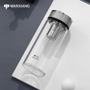 泡茶杯 单层超大玻璃杯男女士加厚创意玻璃杯带盖子家用可携式
