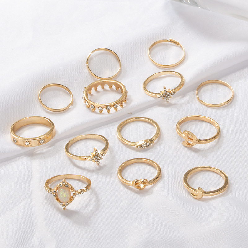 Retro joint 13 thirteen-piece ring 件套戒指