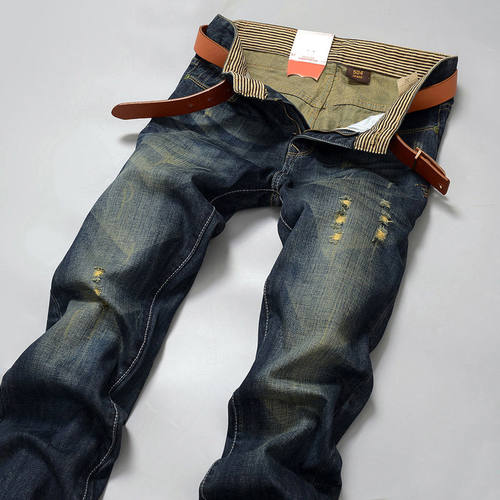 极速Mens Business Jeans Classic Spring Autumn Male Skinny S
