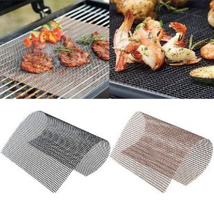 Barbecue Grill Mat Heat Resistance Non-stick BBQ Mesh Pad