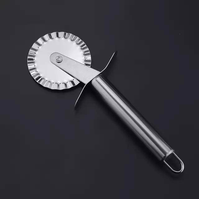 Pizza Cutter Double Roller Stainless Steel Pizza Knife