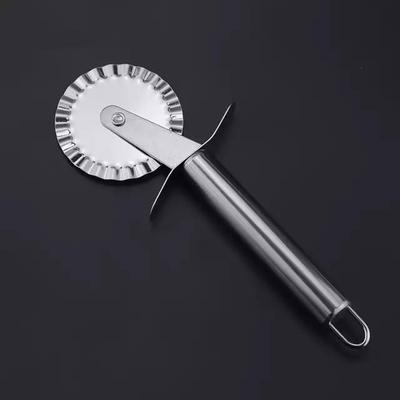 Pizza Cutter Double Roller Stainless Steel Pizza Knife