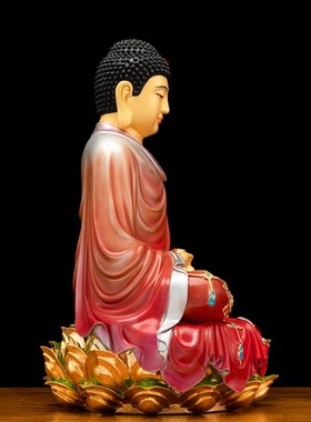 释迦牟尼佛佛像普陀山京铜观世音菩萨地藏王菩萨娑婆三圣供奉摆件