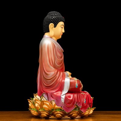 释迦牟尼佛佛像普陀山京铜观世音菩萨地藏王菩萨娑婆三圣供奉摆件