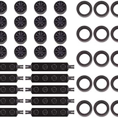 极速LEGO Parts and Pieces: 14x6mm Black Tire  Black Wheel  1