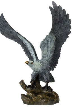 知铜老鹰摆件大展宏图客厅办公桌铜鹰工艺礼品摆饰大鹏展翅公司开