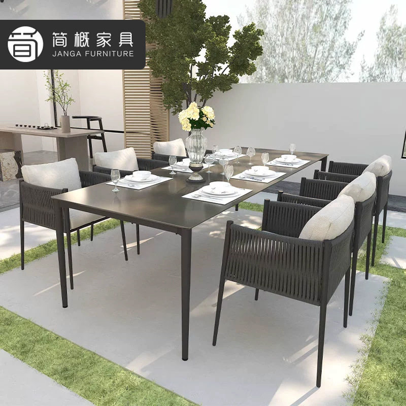 户外别墅花园桌椅庭院露台藤椅餐桌咖啡厅休闲酒店民宿吧椅桌组合