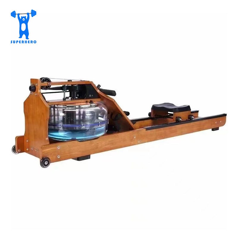 白橡木水阻划船机健身器材实木水阻划船机室内运动锻炼划船器Y