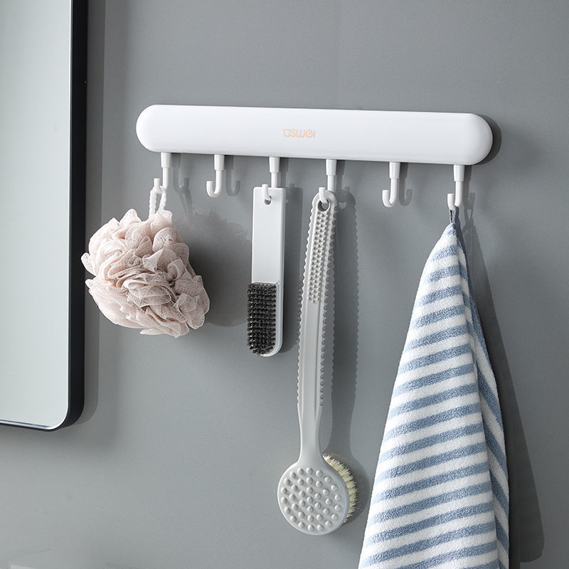 粘钩一排免打孔长条连钩无痕承重门后厨房卫生间防水挂钩免钉