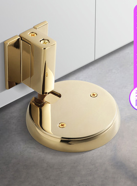 日式隐形地吸黑色免打孔门吸静音无磁机械门阻防风防撞卫生间门档