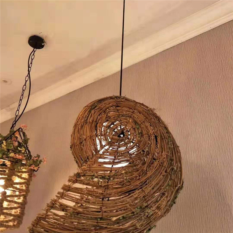东南亚风格日式茶楼竹艺灯具工程直销乡村风格竹艺吊灯咖啡厅竹灯