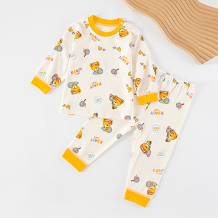 Aa类纯棉男女童秋衣秋裤儿童内衣套装宝宝打底衫小孩家居服春秋款