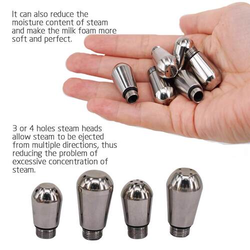 铂富8咖啡机蒸汽喷头爱宝蒸汽头喷嘴不锈钢三孔/四孔咖啡蒸汽喷嘴