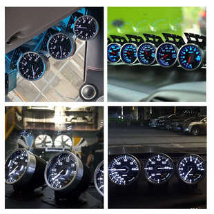 OBD多功能仪表2型改装赛水温转数增压油温涡轮免安装汽车三联表A1