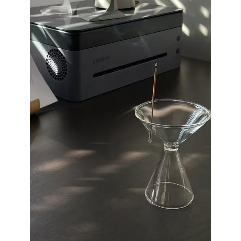 玻璃沙漏香插香座香托线香小众家用室内香薰檀香炉禅意茶道点香器