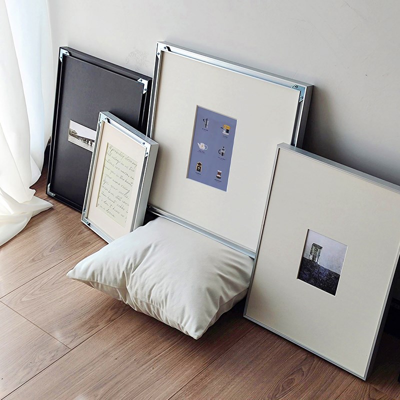 简约铝合金e艺术海报装裱挂画diy客厅装饰画画框定制展示相框空框