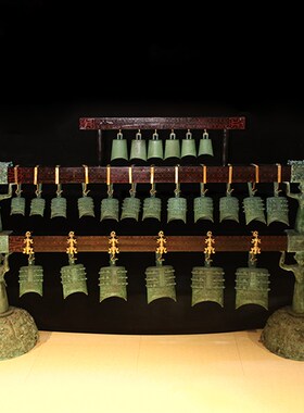 曾侯乙编钟摆件 湖北省博物馆青铜器随州K编钟乐器一套定音可演奏
