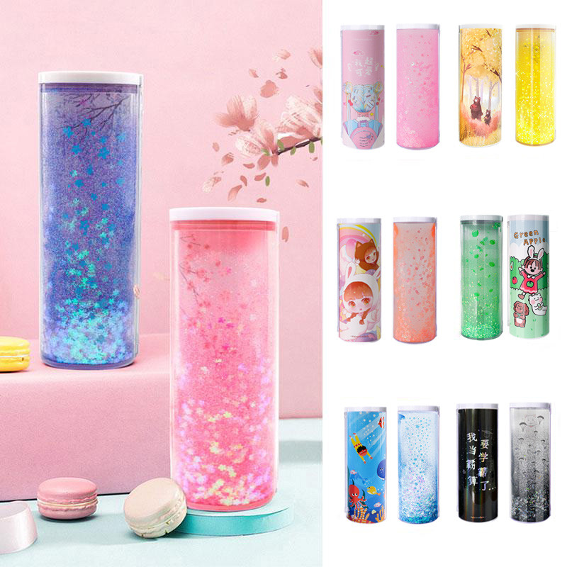 Boy GirlS TeenaGe PenCil CaSe STand UP TransParenT STaTions