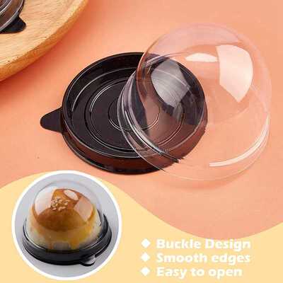 极速50 Pack Mn Cupcake Contaners Clear Plastc Cake Box Wth