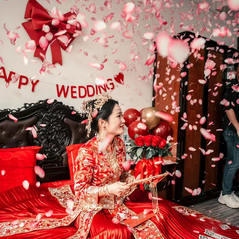 结婚6800片花瓣雨玫瑰礼炮礼花筒手持彩带喷筒晚宴婚庆用品大全