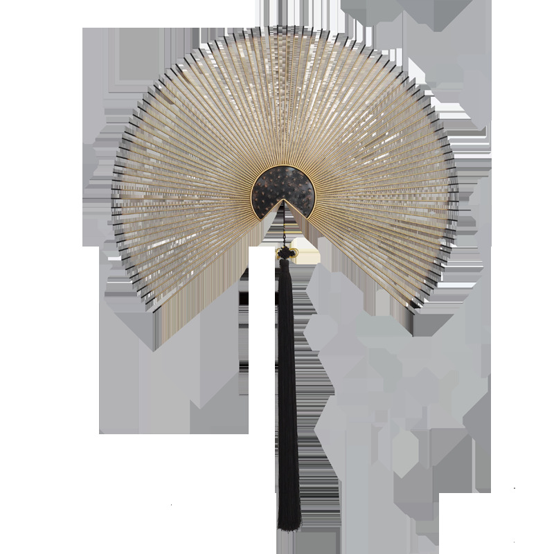 新中式铁艺壁饰壁挂餐厅客厅金属扇形墙面背景墙上装饰品玄关挂件