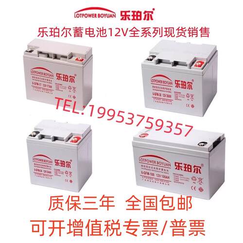 LOTPOWER乐珀尔蓄电池LP/6-GFM-3812V38A17A20A24A33A40A65A100AH