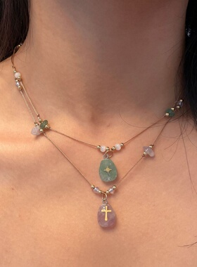 【羊悠悠】十字架吊坠项链女新款小众设计简约优雅百搭高级感锁骨