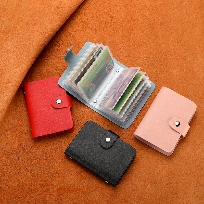 【纯色】卡包女真皮质感简约迷你小银行卡夹男证件门禁卡套名片夹