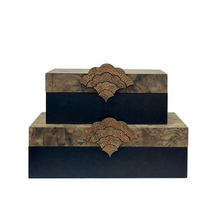 新中式侘寂风收纳盒首饰盒简约高级感设计师款家居软装饰品摆件