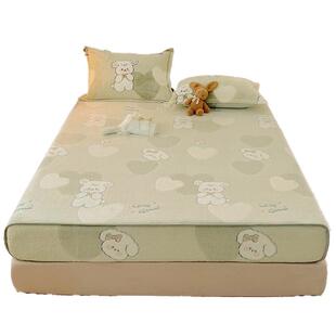 雪花绒双面绒床笠单件秋冬季加绒加厚床罩全包围床单床垫保护套罩