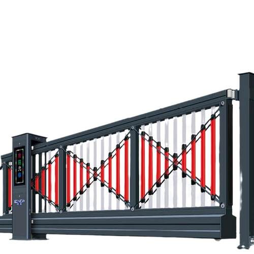 铝合金电动悬浮门小区工地直线平移大门学校单位工厂家折叠悬浮门