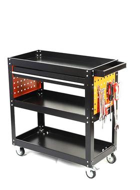 五金工具柜收纳美容小推车汽车维修移动手推车加厚三层零件工具车