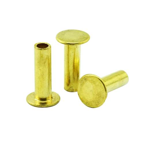 厂家现货黄铜半空心铆钉M2-M10平头中空铆钉非标半圆头铆钉