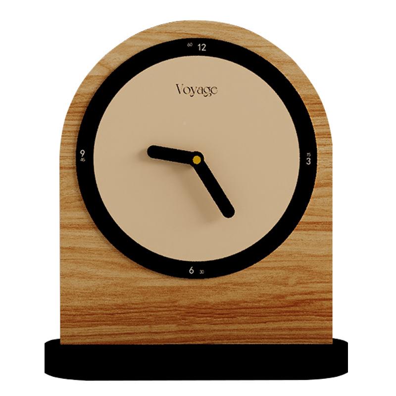 现台代极简红网桌面创意超静音时钟表B4式房间摆件204年设计师2新