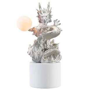 轻奢生肖盘龙摆件客厅办公室大气装 饰品博古架书柜玄关工艺品礼品