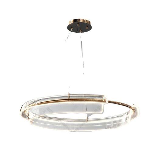 网红意式客厅LED圆环吊灯北欧极简简约大气卧室设计师LED灯具