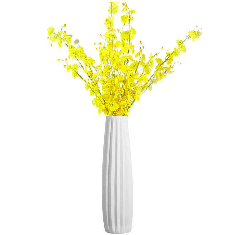 北欧现代简约陶瓷白色花瓶摆件客厅电视柜干花插花创意家居装饰品