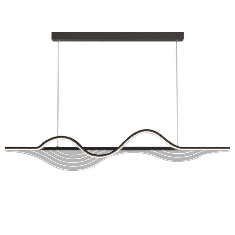 蝴蝶时尚款餐厅吊灯现代北欧极简长条吧台灯轻奢设计餐桌灯具