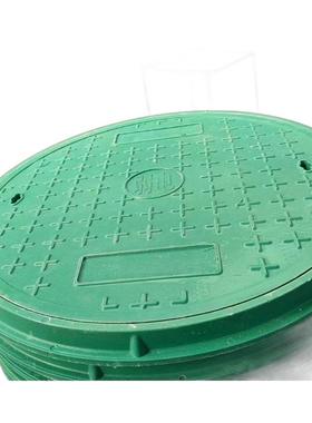树脂绿色700圆井盖小区绿化井盖现货多